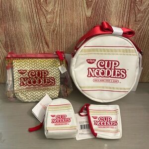 Nissin Cup Noodle Purse/Mini Backpack Bundle Set